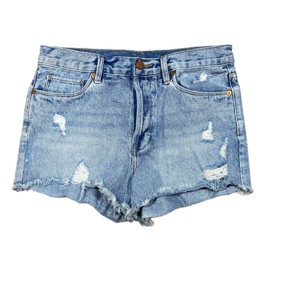 Blank NYC shorts jean shorts‎ distressed gray size 27 button fly - Picture 1 of 6